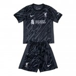 Günstige Fußballtrikots Liverpool Torwart Kinder 2024-25 Schwarze Kurzarm